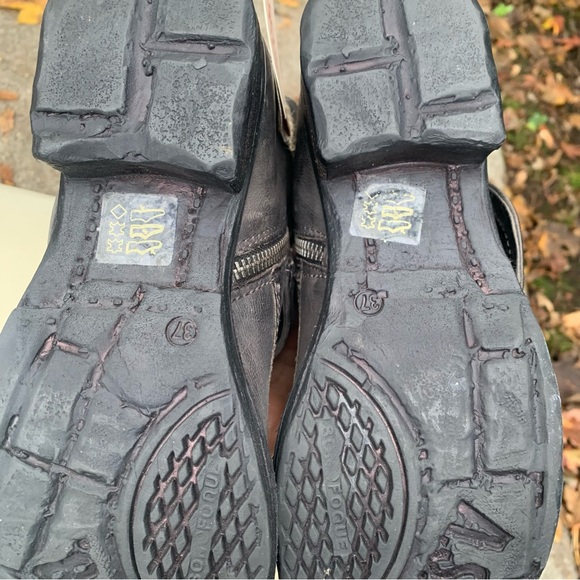 A.S.98 size 37, 6.5-7, LEATHER ANKLE BOOTS dark gray smoke color, airstep Simon - Picture 3 of 9